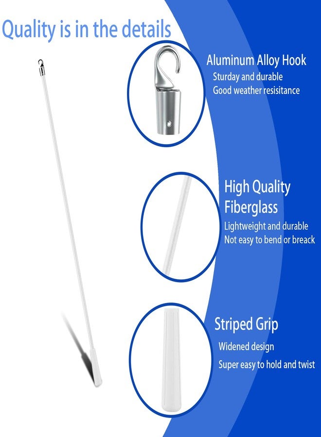 Seprochoo 4 PCS Fiberglass Blind Wand Replacement Parts - Stick Accessory for Vertical Blinds (4, 30inch) - Image 3